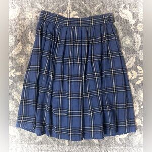 Jones New York Navy Plaid-Skirt